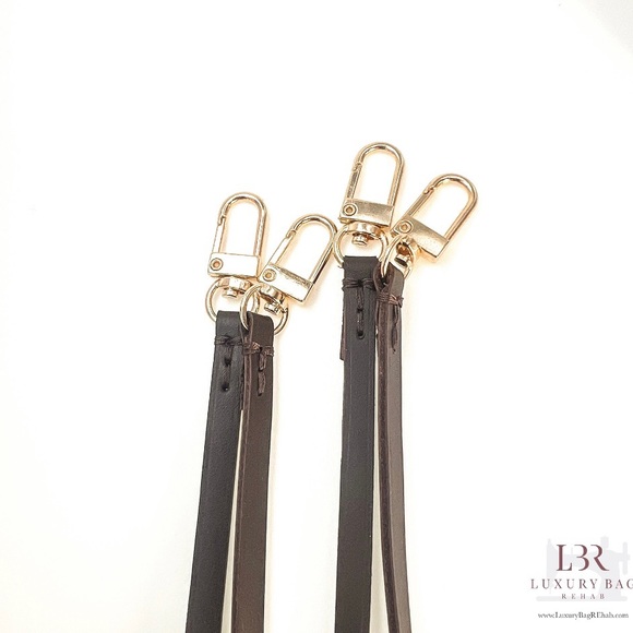 Louis Vuitton Neverfull BROWN Vachetta Leather Replacement Side Strap cinches - Picture 7 of 10